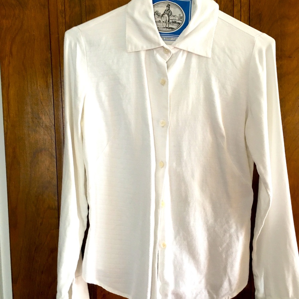 BR white woven Oxford with French cuffs